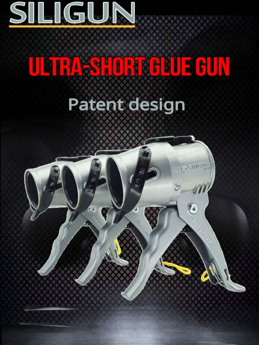 Metal Ultra-Short Mini Portable Caulking Gun For Glass Silicone Sealant In Small Spaces