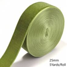 6-38mm 1捲橄欖綠單面絲絨緞帶，聖誕緞帶，適用珠寶展示包裝、花藝禮品包裝蝴蝶結、DIY派對裝飾 - 橄欖綠 - 查看 10