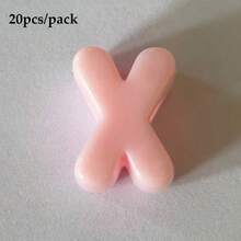 20顆粉色壓克力大孔字母珠 A-Z，DIY手工配件，可用於製作鑰匙圈與手機配件，適合創意手工藝 - 粉色 - 查看 18
