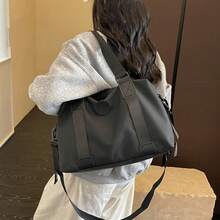 Tas Tote Travel Wanita, Tas Jinjing Ringan untuk Dibawa di Pesawat, Tas Bahu Serbaguna untuk Perjalanan Akhir Pekan, Olahraga, dan Penggunaan Sehari-hari - Hitam - View 3