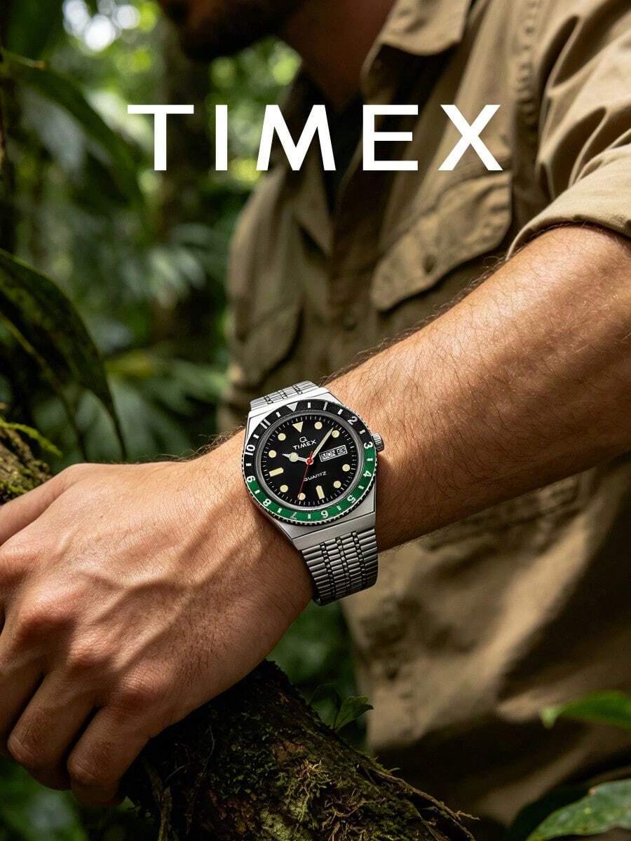 Timex Men's Quartz Watch, Sports Style, Round Dial, Stainless Steel Expandable Band, Date Display, Casual & Dress Watch, Daily Wear, Holiday Gift, Suitable For Men - Silver - View 1