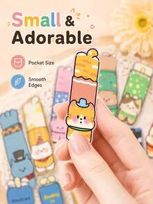 30pcs Cute Cartoon Animal Paper Bookmarks, Kawaii Cat & Dog Shaped Page Markers, Decorative Reading Bookmarks, Suitable For Students And Book Lovers (For Teens 14+) - Multiple Styles - View 4