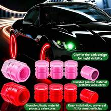 4/8 pcs Tutup Katup Menyala dalam Gelap – Tutup Katup Universal untuk Ban dan Ban Dalam Sepeda Motor dan Sepeda, dengan Dekorasi Fluoresens dan Menyala dalam Gelap - A - View 3