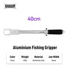 KINGDOM Aluminium Fishing Gripper, 360° Rotating Fish Lip Gripper Tool With EVA Handle, Lightweight Fishing Accessory For Freshwater & Saltwater Fishing, 30cm 40cm - Multicolor - View 14