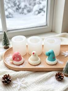 1pc Christmas 3D Hat Silicone Mold, Suitable For Christmas DIY Aromatherapy Candle Handmade Decor, Easy Demolding, Christmas Home Decoration - Santa Hat - View 5