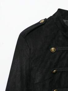 Seelio Autumn New Women's Jacket, European And American Style, Fashionable Minimalist Versatile Suede Texture Effect - Black - View 8