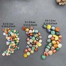 100g Natural Seven-Color Agate Crushed Stone - Irregular Pebbles For Mini Aquariums, Succulents, Terrariums & Vase Filler For Home Decor - A - View 2