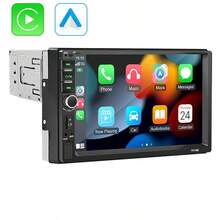 7 Inch Single‑DIN Car Stereo, Wired Apple CarPlay & Android Mirror‑Link, MP5 Multimedia Car Radio, Bluetooth FM USB AUX, 12V Vehicle Head Unit - Main Unit Only - View 1