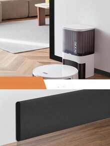 Self-Adhesive Rubber Wall Skirting Decorative Strip, Modern 3D Baseboard Wallpaper Sticker, Glossy, Washable, Waterproof, Suitable For Home Decor - No Electricity Required - Minimalist - View 2
