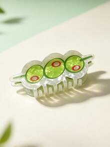 1pc Olive Coffee Cocktail Orange Soda Personalized Shaped Hair Claw Clip, New Design Suitable For Updo Back Of Head Decoration, Holiday Gift - Green - View 5