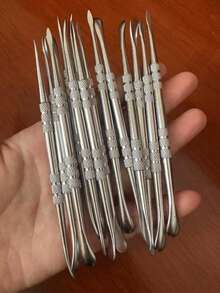 1pc Stainless Steel Double-Ended Pipe Spoon Handle Tobacco Filling & Cleaning Scraper Pipe Tamper Tool Accessory - Various - View 6