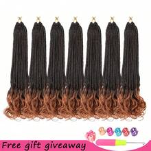 1/6 Pack, Women's Crochet Wig, 14-24 Inch Crochet Braid, Box Braid, French Curl, Pre-Wound Crochet Wig, Short French Curl Crochet Braid, Curled Ends, Hair Extensions, Includes Wig Tools - Multicolor - View 15