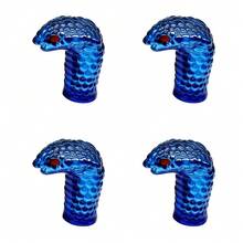 4pcs Cool Snake Head Design Tire Valve Stem Caps, Waterproof Universal Wheel Valve Covers, Suitable For Cars, Motorcycles, SUVs, Bicycles, Trucks - A - View 5
