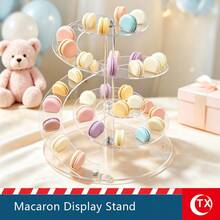 Acrylic Macaron Tower,Transparent Circular Macaron Display Stand,Dessert Cake Stand Tray,Suitable For Birthdays And Weddings And Hospitality Party Gift Giving - Multicolor - View 2