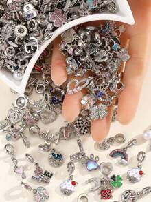 Random Charms Various Themes Beads Pendant For DIY Bracelet Rhinestone Design - Animals/Plants/Flowers/Pets/Sports/Cartoon/Ocean/Family/Stars/Sun - Multicolor - View 7