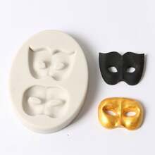 Ball Mask Shaped Silicone Mold Fondant Cake Decoration Mold Kitchen Utensils Baking Tools Wedding Birthday Party Decoration Mold Reusable - View 12