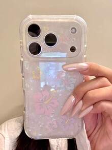 Super Fairy Shell Pattern Colorful Hibiscus Flower Phone Case Compatible With Iphone 17 Pro Max, New 17, 16, 15, 16 Pro, Full Coverage Anti-Drop, Women's Style, Very Beautiful - Multicolor - View 1