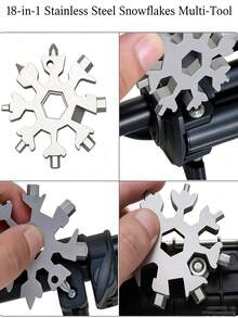4pcs (18-In-1) Multi-Function Screwdriver Wrench Set - Portable Bottle Opener, Flathead And Screwdrivers, Wrenches, Essential Home And Outdoor Tools, Snowflake Shaped Multi-Function Screwdriver, Cool DIY Gift For Men, Portable Repair Tool, Home Repair Portable Kit, Car And Home Repair Set, Gift Choice, Compact And Portable, Easy To Store, Creative Tool Gift For Men, Creative Birthday Gift, Men's Gift, Grandpa Gift - Default - View 6