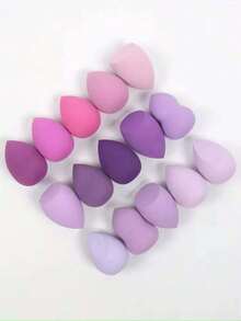 3/5/10/15/20/30/50pcs Random Color & Shape Makeup Sponges, Suitable For Liquid, Cream And Powder Foundation, Multi-Color Latex-Free Wet & Dry Use Makeup Eggs, Fit All Skin Types - Multicolor - View 2