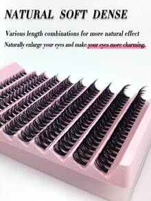 Dense Curly Soft Natural Synthetic Eyelash Extensions, Fluffy 3D Effect Lashes, Suitable For Light Makeup/Heavy Makeup, Daily Wear, Events And Other Occasions. Eyelash Clusters, Eyelash Clusters, Single Eyelashes, False Eyelashes, False Eyelashes - View 4