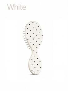 New Colorful Polka Dot Mini Comb, Pink/Green/White/Black Polka Dot Comb, Decorated With Polka Dot Pattern; Suitable For Travel And Daily Use; Minimalist Style Desktop Makeup Accessory, Back To School Essential, College Essential, Back To School Season, Gift For Friends, Family, Teachers - Multicolor - View 12