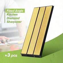 DMD 3PCS Diamond Whetstone Kitchen Knife Sharpener Fixed Angle Sharpening Stones Whetstone For Kitchen Knife Tools - Gold - View 1