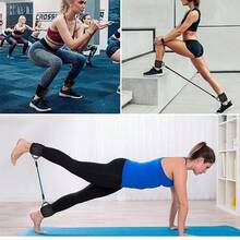 1pc Ankle Resistance Band Buckle, Pink & Black 6pcs Set, Leg & Hip Training Equipment, Home Fitness Gear, Unisex, For Tightening Glutes And Leg Muscles - Multicolor - View 7