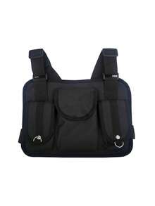 Functional Tactics Chest Bag For Man Fashion Bullet Hip Hop Vest Streetwear Bags Waist Pack Unisex Black Chest Rig Bag - Black - View 6