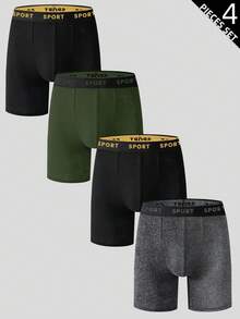 8pcs/Set Men's Letter Printed Elastic Waistband Comfortable Boxer Briefs - Multicolor - View 19