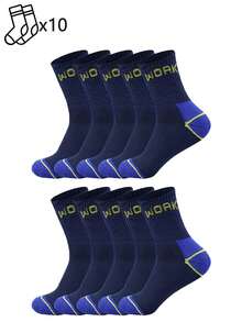1/5/10/20 Pairs Multicolor Work Letter Mid-Calf Socks, Colorblock Mid-Calf Socks, Sports Comfortable Socks - Multicolor - View 21