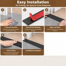 1pc 39.37 Inch PVC Self-Adhesive Ramp Strip, Door Threshold Floor Gap Slope Transition Decorative Strip, Self-Adhesive Edge Ramp Cover Plate, Home Decor Use - A - View 4