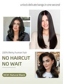DNE HAIR 4Pcs Straight Clip In Human Hair Extensions 8 Clips Double Weft Invisible Design NC# Natural Black Real Human Hair 12-18 Inch Long Lasting & Anti-Shedding,Soft Thick Texture, Suitable For Full Head Wear, Daily Wear, Holiday Cosplay&Seasonal Matching - Natural Black - View 7