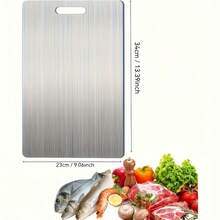 Kitchen Cutting Board, Stainless Steel Cutting Board, Double-Sided Cutting Surface, Easy To Clean And Store, Suitable For Fruits, Meats And Vegetables, Ideal For Kitchen, Picnic And New Year Celebration, Kitchen Utensil. - Multicolor - View 14