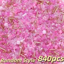 840pcs Mixed Color Glass Seed Beads Kit, Tube Beads For DIY Jewelry Making, Bohemia Bracelets, Necklaces, Earrings And Waist Chain,Bag Crafts - Random Style - View 11