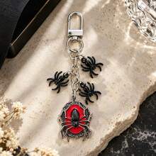 1pc/Multi-Pcs Unisex Gothic Vintage Spider Pendant Alloy Small Spider Accessory Keychain Halloween Gift Personalized Bag Charm - Multicolor - View 4