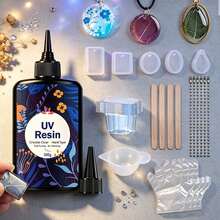 Premium UV Resin Hard Crystal Clear Low Viscosity Glue, Fast UV Curing, Suitable For Jewelry Making, Resin Mold Casting, Coating DIY Arts And Crafts - B - View 1