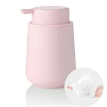 11 盎司哑光黑色泡沫皂液器 - 现代简约风格，适用于浴室和厨房台面，可再填充家居浴室装饰秋季装饰返校 - 黑色 - 查看 13