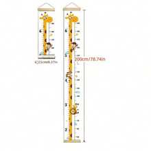 1pc Baby Height Measuring Tape - Hanging Fabric Height Measuring Tape, Adjustable Height Labels, Suitable For Baby Room Decoration And Baby Products - Multicolor - View 3