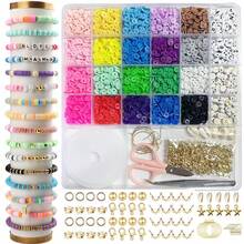 1200pcs/4000pcs Soft Clay Beads DIY Set, Handmade DIY Bracelet, Necklace, Soft Clay Loose Beads Jewelry Accessories Friendship Bracelet Set - Christmas Clay Beads For Making Jewelry, Necklace, Bracelet - Multicolor - View 8