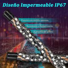 30cm Par Antenas Led para Auto Moto/ATV/UTV, Antena led para cuatrimoto, Ajedrez Playa Luces RGB, Impermeable con Remoto Y App - A - Ver 5