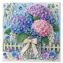 DIY Pearl Art Painting Kit 11.8 X 11.8 Inches - Colorful Hydrangea Bouquet Design, Includes Round Pearls, Shiny Gems, Clear Symbols, Complete Tool Set And Extra Pearls, Halloween And Christmas Gift - A - View 10