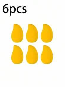 1/3/6pcs Mango Shaped High Rebound Makeup Sponge, Soft And Skin-Friendly, Creates Flawless Base Makeup, Suitable For Liquid Foundation And Loose Powder, Dry And Wet Use, Travel Essential - Multicolor - View 10