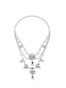 1 Piece Of Multi-Layered Body And Back Chain Studded With Rhinestones, Unique And Luxurious, Suitable For Women, Proms, Parties, And Gatherings. - Multicolor - View 6