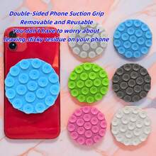 1/10pcs Round Suction Cup Phone Holder, Ergonomic Grip Design And Adhesive Base - Multi-Surface Suction Design, Multiple Colors Available, Suitable For Smartphones, Perfect For Selfie, Video, Gaming, Hands-Free - Super Strong Suction Model - View 2