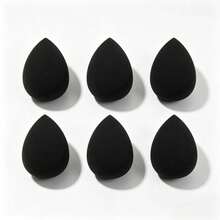 1/3/6/8Pcs Black Teardrop Makeup Sponges, Latex‑Free Soft Cosmetic Puff, Expands In Water, For Liquid Cream Powder Foundation Daily Makeup Tools - Multicolor - View 13