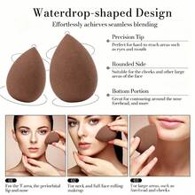 10Pcs Makeup Sponge Set, Multicolor Teardrop Beauty Sponge For Foundation, Cream & Concealer, Soft Reusable Face Makeup Applicator Kit For Liquid And Powder - Multicolor - View 5