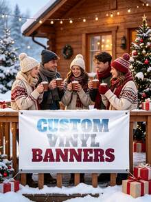 1pc Personalized Vinyl Banner,Custom Text/Logo/Image,Indoor Outdoor Use,Custom Business Advertising & Birthday Banner, Waterproof Indoor/Outdoor Sign, Full Color Custom Text & Logo, Ideal For Wedding,Birthdays,Halloween,Christmas,Holidays & More - Multicolor - View 9