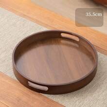 Teacup Tray Plate Afternoon Tea Tea Set Highly Attractive Teapot Exquisite Dim Sum Chinese Kung Fu Light Luxury - Walnut - View 6