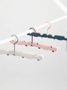 4pcs Foldable Multi-Clip Sock Hanger Portable Travel Non-Slip Magic Clothes Rack Multifunctional Underwear & Socks Drying Rack For Home Laundry Organization Space Saving Storage Camping Hotel Dormitory Easter Spring Cleaning Gifts - Multicolor - View 6