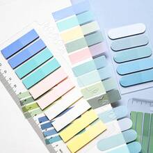 8-Style Combination 1 Set Multi-Shape Index Labels PET Semi-Transparent Colored Sticky Notes Multi-Color Series Marker Tabs Student Textbook Record Tabs Reading Book Memo Stickers School Supplies Back To School Supplies Ultra-Thin Index Tabs - one-size - View 6